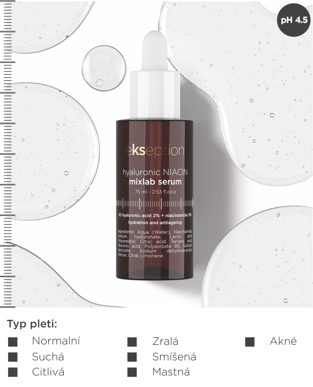 Ekseption - HYALURONIC NIACIN - MixLab sérum - 75ml